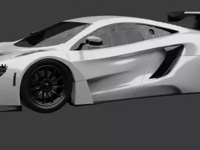 sport race car Low-poly 3D model