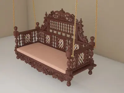 Wooden Swing 3D model