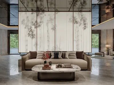 reception lobby 3D model