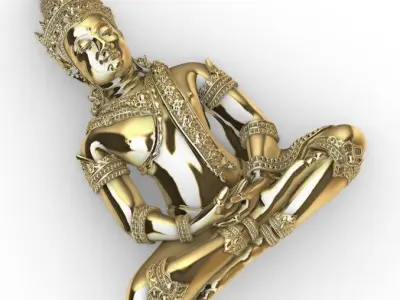 buddha models statue god jewelry 3D print model thai 3D print model