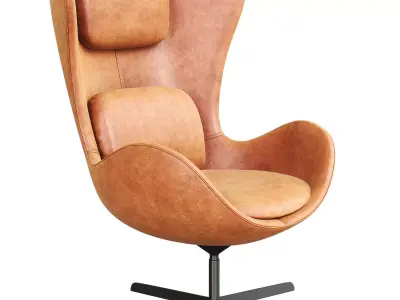 lazy chair 3d model Low-poly 3D model