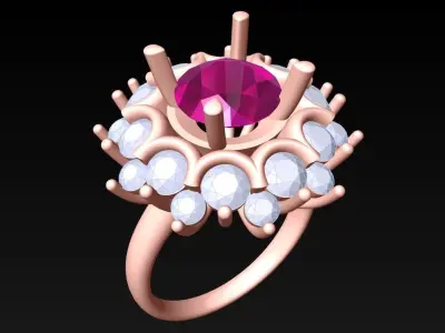 Diamond Ring - Womens Rings - N225107 3D print model