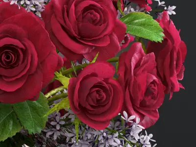 RED ROSES 3D model