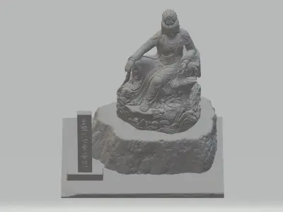 Guanyin Bodhisattva Buddha Statue 3D print model get