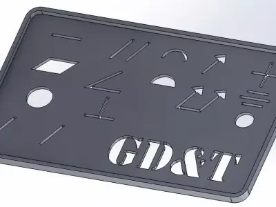 Geometric Dimensioning and Tolerances Template 3D print model