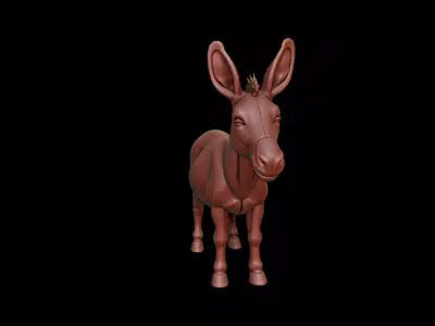 Donkey Animal Sculpture 3D print model buy