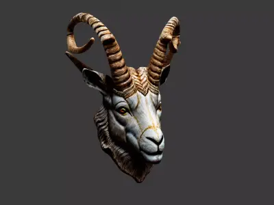 Animal Head Low-poly 3D model