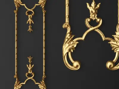 Collection stucco molding frame 1 3D model