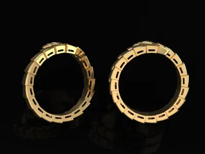 Serpenti Viper Rings Bvlgarios Snake 3D print model