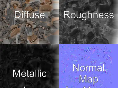 Mystical Candelabra with Twisted Arms model pack Low-poly 3D model