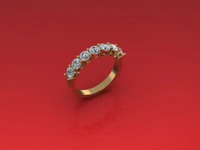 ring with diamods 3D print model
