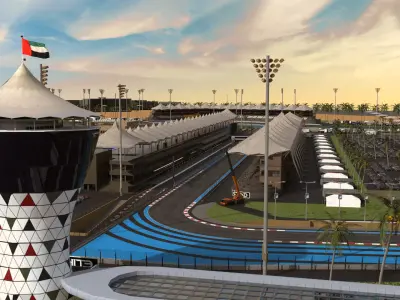Yas Marina Circuit Low-poly 3D model