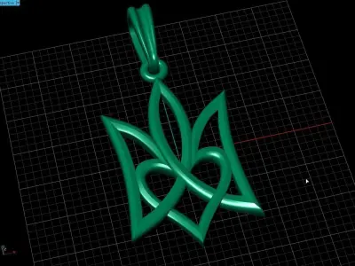 Ukrainian Trident 3D print model 6