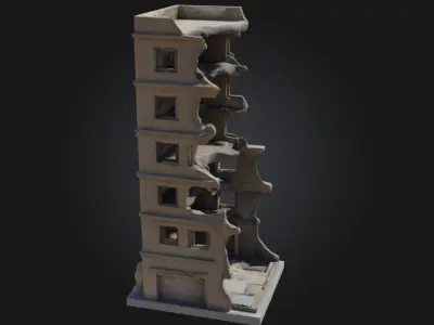 Ruined Structure Model  Echoes of a Forgotten Past 3D model