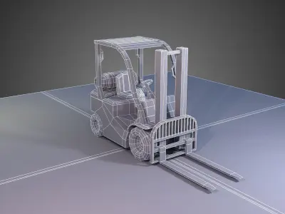 Low Poly Fork Lift Free low-poly 3D model