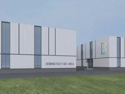 Industrial Building Factory 3D model