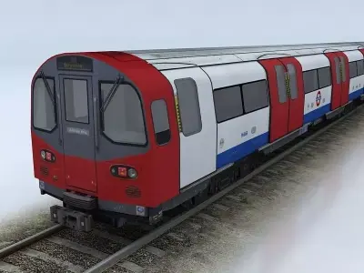 LONDON TUBE STOCK 1995 Low-poly 3D model