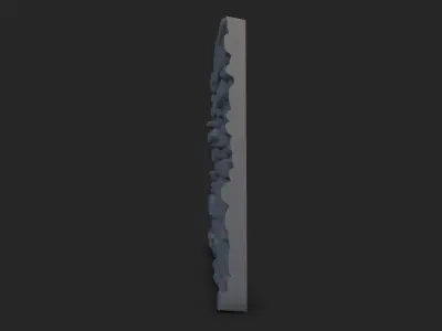 Rough Textured Stone Wall Mesh 3D model
