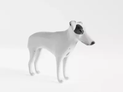 Smooth Fox Terrier Low-poly 3D model