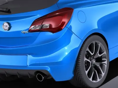 Opel Corsa OPC 2017 VRAY 3D model