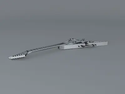The VILLANIZER guitar Free 3D model