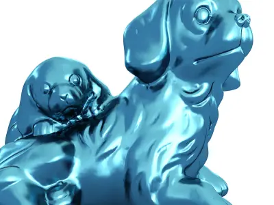 Figurine dog 3D model