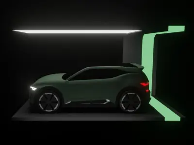 concept car design Low-poly 3D model