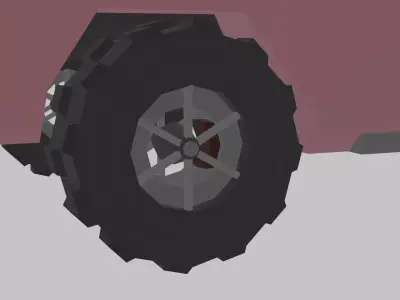 Low Poly V8 Sedan Coupe Prop Low-poly 3D model