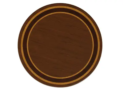 Wooden table with veneers 1200 Low-poly 3D model