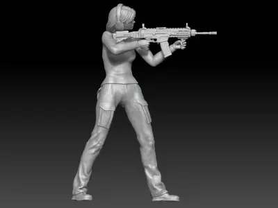 Shooting Range girl 3 3D print model