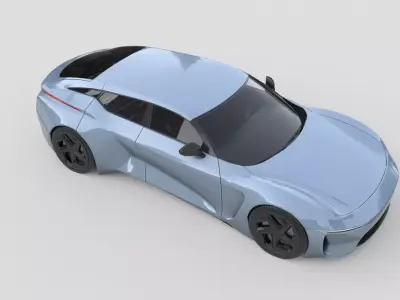 Generic Futuristic Performance Wagon EV 3D model