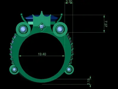 Stone Ring For Men 3D print model purchase