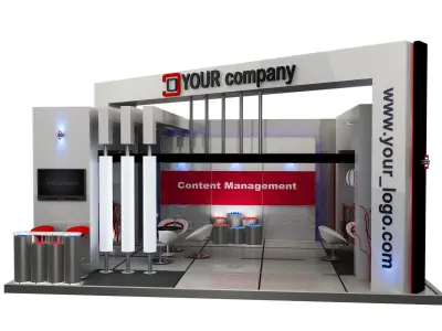 Booth Exhibition Stand a504 3D model