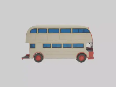 Double Decker Bus Mod 1 Low-poly 3D model