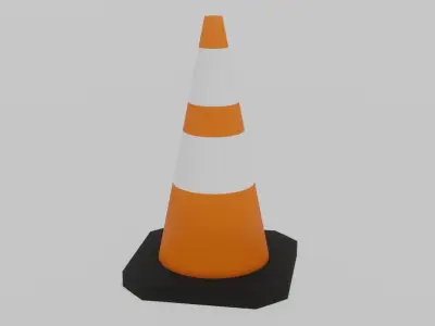 Traffic Cone Free low-poly 3D model
