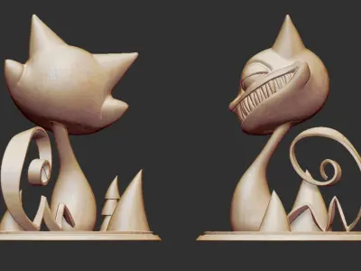 Black cat - sculpture for 3d printing 3D print model