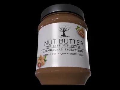 Food for sport-Nut Butter-GAME READY PBR Low-poly 3D model