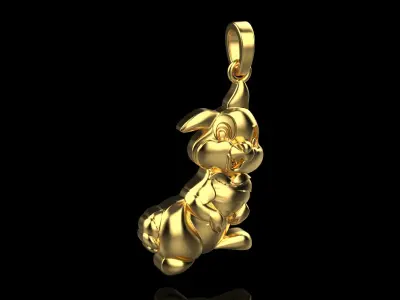 rabbit pendant 3D print model