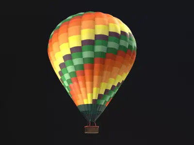 Air Balloon  Low-poly 3D model