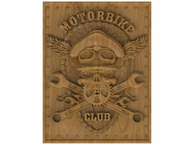 Carved panel painting STL 3D model 23