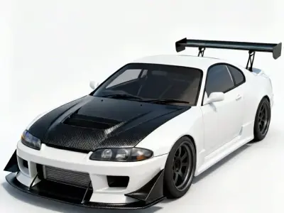 Precision Time Attack Tuner Car 3D Model Low-poly 3D model