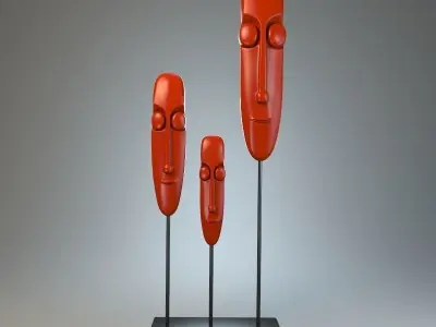 Sculpture Faces 3D model