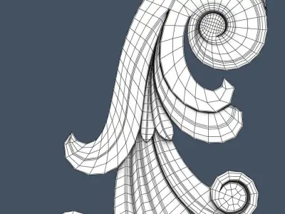 Decorative Scroll 3D model 5