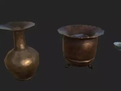 Old Furniture Table  Low-poly 3D model