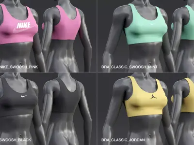 Nike Classic Sports Bra  3D model