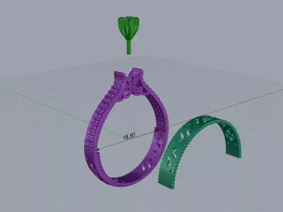 ring woman  3D print model 25