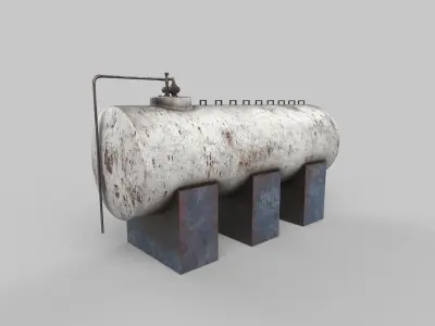 oil tank  Low-poly 3D model