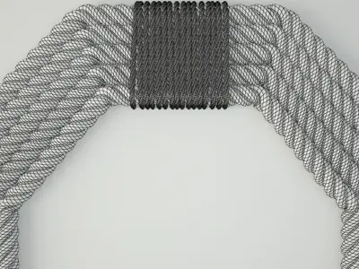 Rope Wall Mirror 3D model