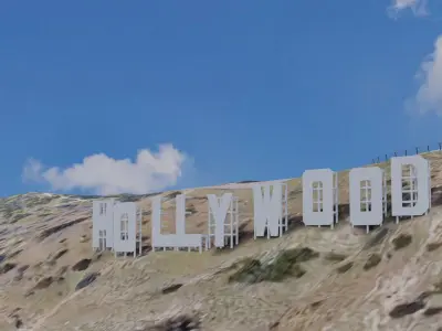 Hollywood Sign Free 3D model
