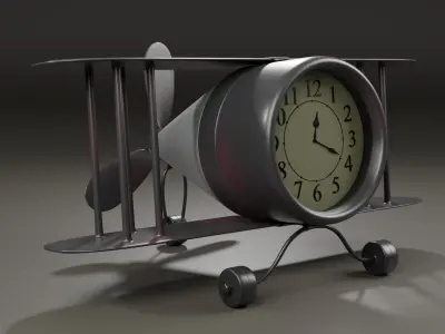 clock plane 3D model